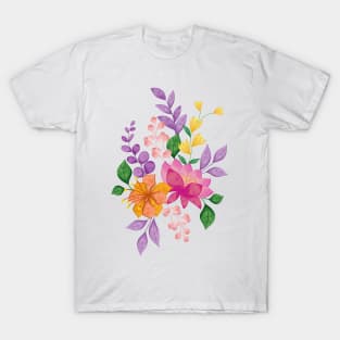 Watercolor Floral Art T-Shirt